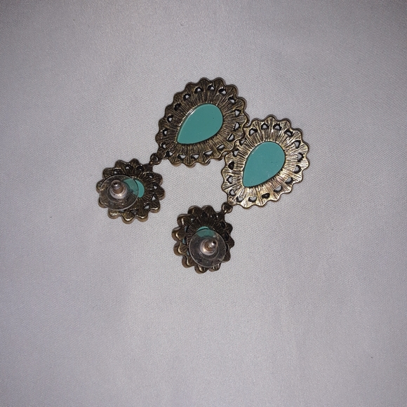Talbots turquoise earrings - Picture 3 of 4